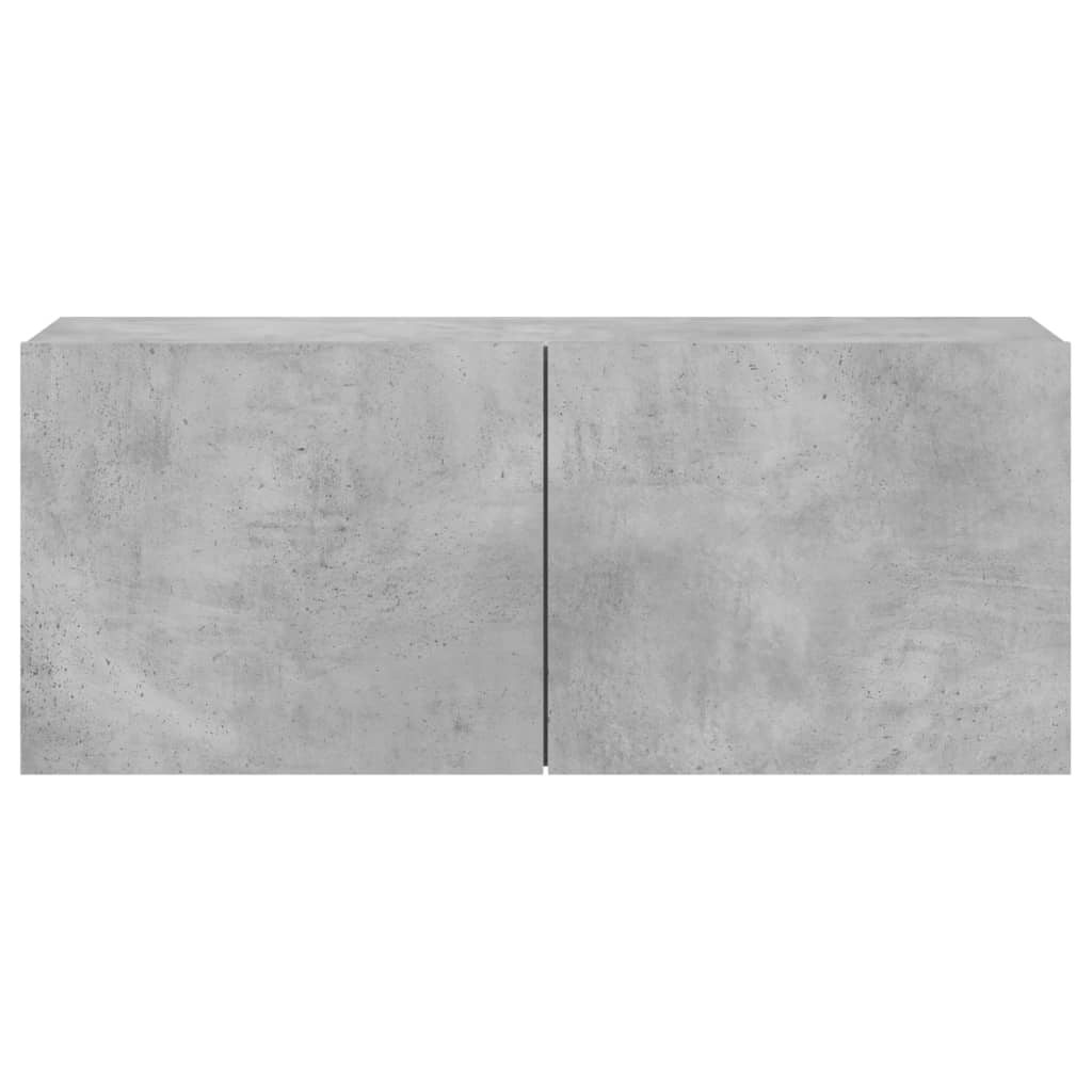 Tv Skříňka Nástěnná Betonově Šedá 100 X 30 X 41 Cm