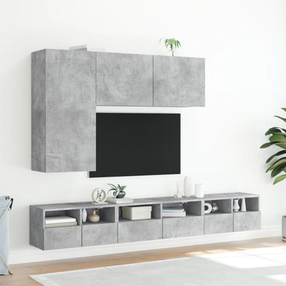 Tv Skříňka Nástěnná Betonově Šedá 100 X 30 X 41 Cm