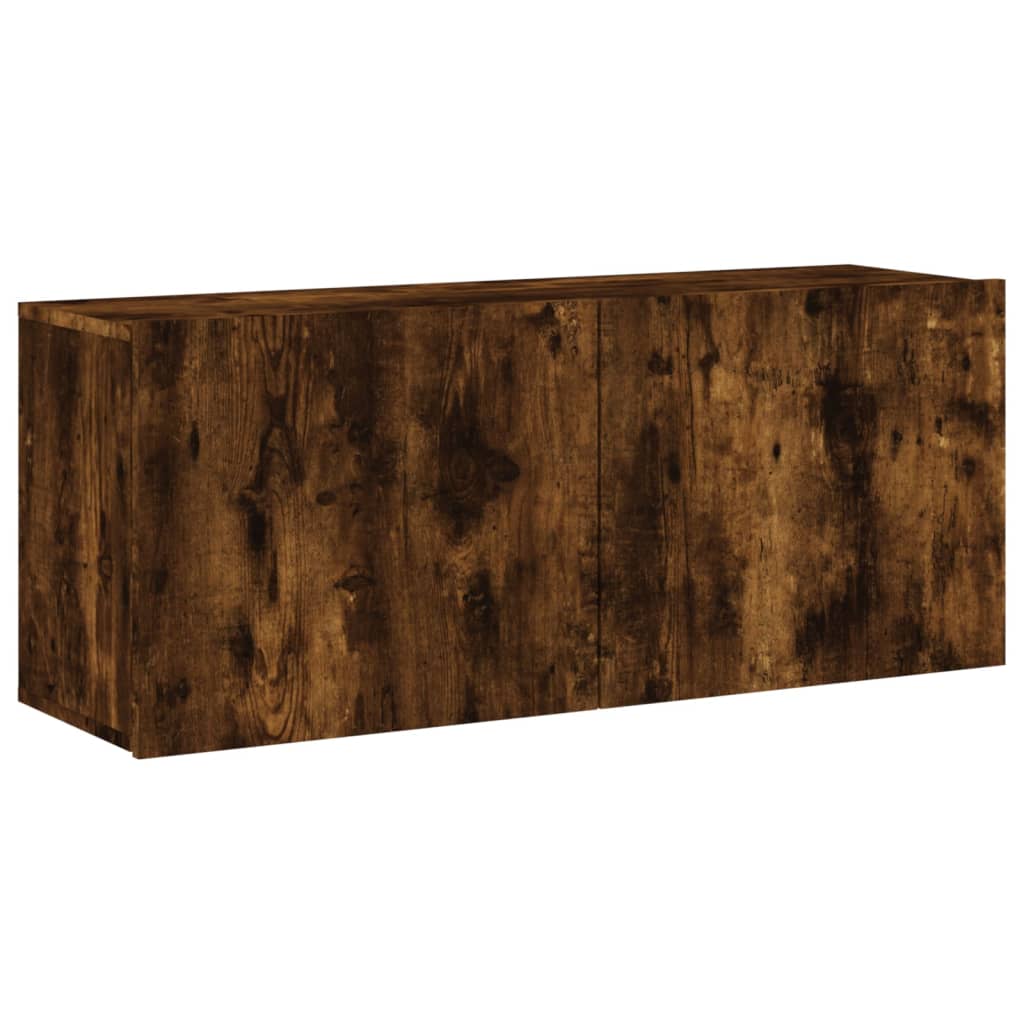 Tv Skříňka Nástěnná Kouřový Dub 100 X 30 X 41 Cm