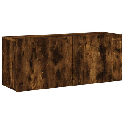 Tv Skříňka Nástěnná Kouřový Dub 100 X 30 X 41 Cm