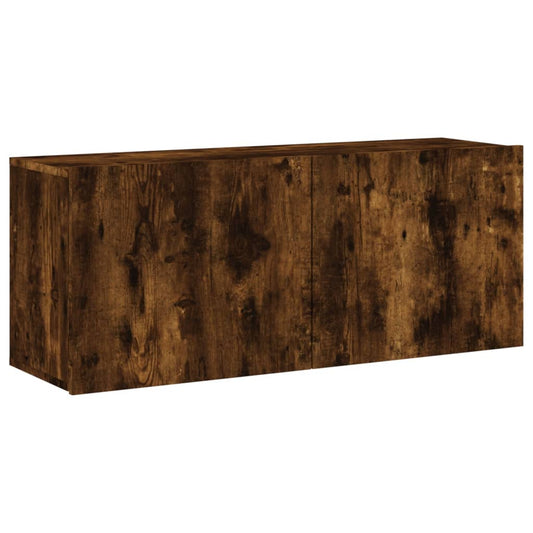 Tv Skříňka Nástěnná Kouřový Dub 100 X 30 X 41 Cm