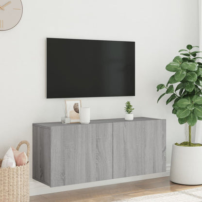 Tv Skříňka Nástěnná Šedá Sonoma 100 X 30 X 41 Cm
