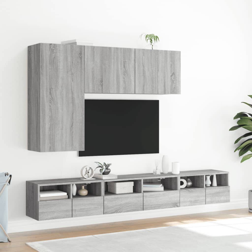 Tv Skříňka Nástěnná Šedá Sonoma 100 X 30 X 41 Cm