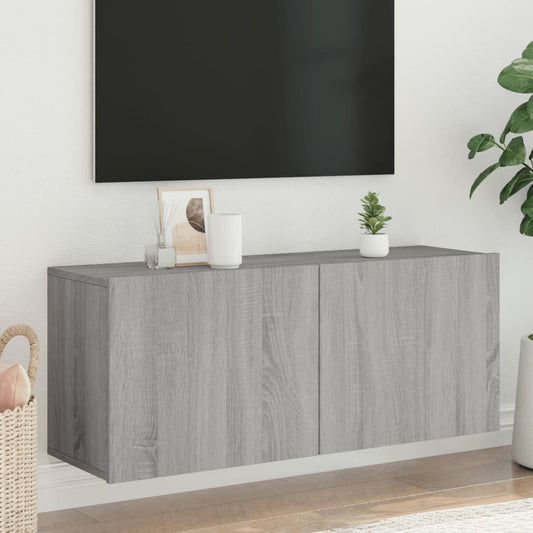 Tv Skříňka Nástěnná Šedá Sonoma 100 X 30 X 41 Cm