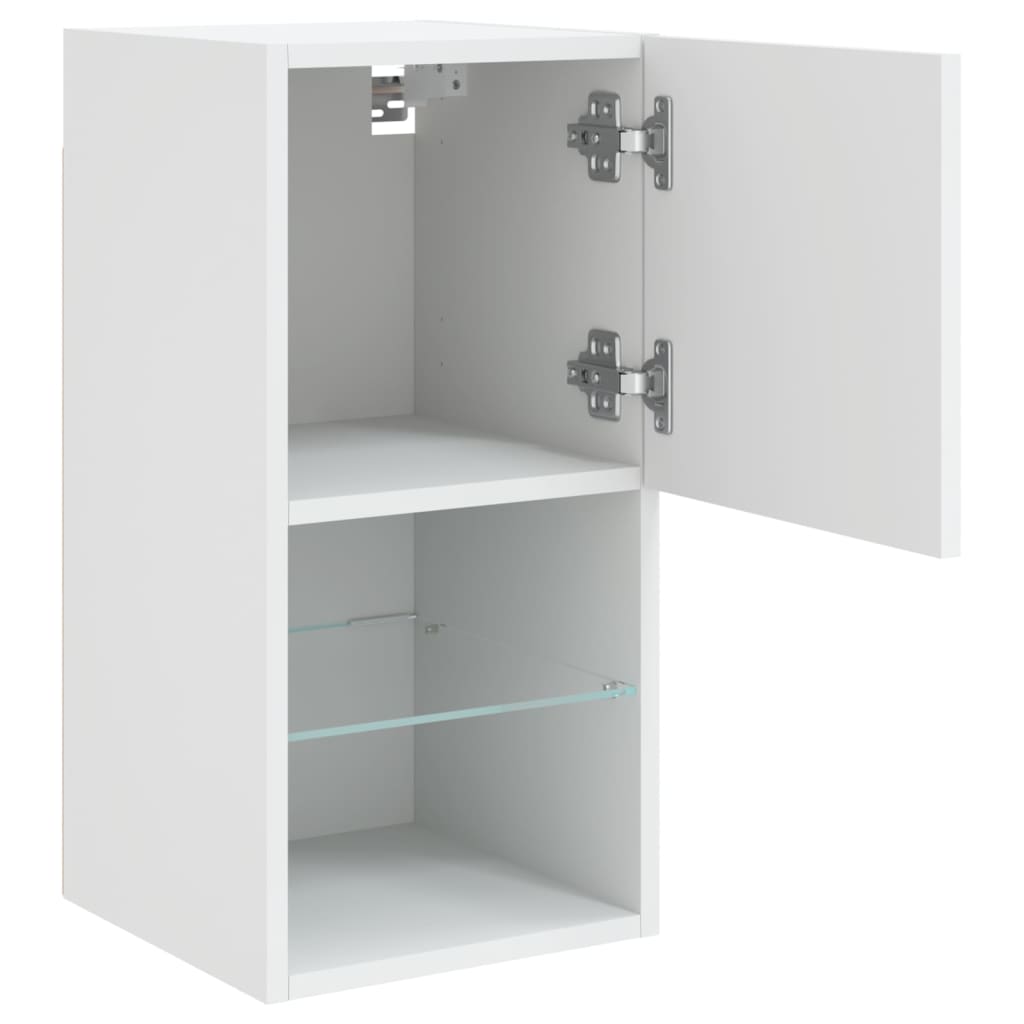 Tv Skříňky S Led Osvětlením 2 Ks Bílé 30,5 X 30 X 60 Cm