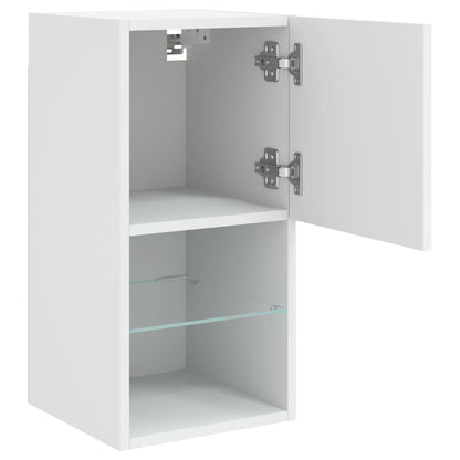 Tv Skříňky S Led Osvětlením 2 Ks Bílé 30,5 X 30 X 60 Cm