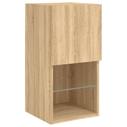 Tv Skříňky S Led Osvětlením 2 Ks Dub Sonoma 30,5 X 30 X 60 Cm