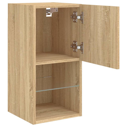 Tv Skříňky S Led Osvětlením 2 Ks Dub Sonoma 30,5 X 30 X 60 Cm