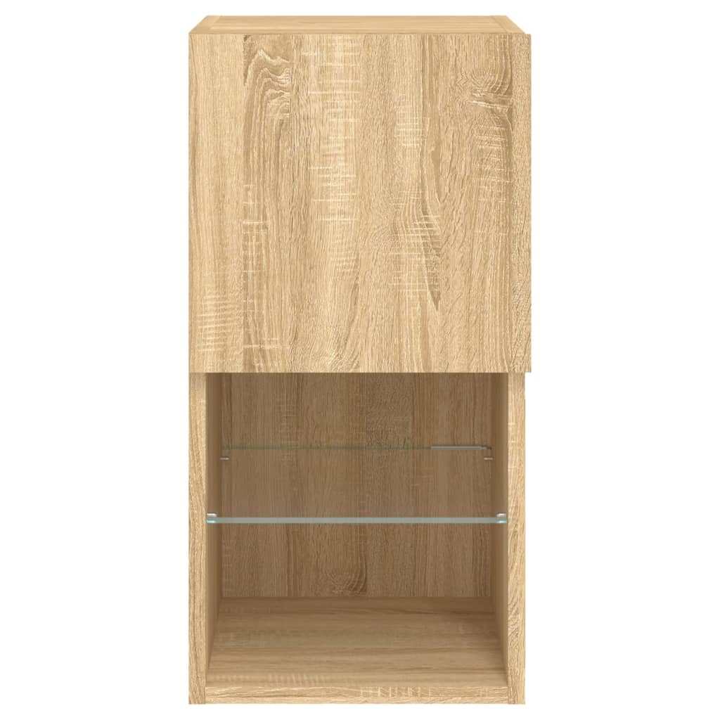 Tv Skříňky S Led Osvětlením 2 Ks Dub Sonoma 30,5 X 30 X 60 Cm