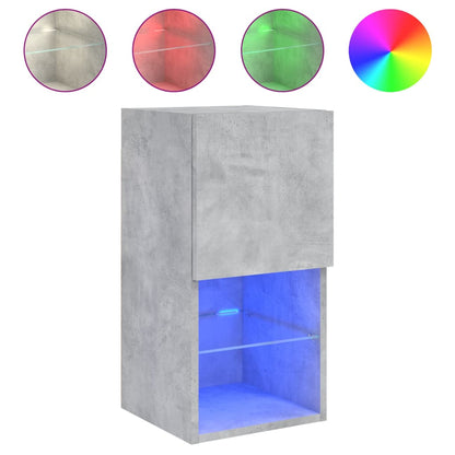 Tv Skříňky S Led Osvětlením 2 Ks Betonově Šedé 30,5X30X60 Cm