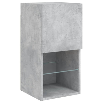 Tv Skříňky S Led Osvětlením 2 Ks Betonově Šedé 30,5X30X60 Cm