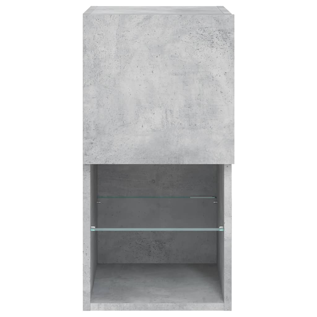 Tv Skříňky S Led Osvětlením 2 Ks Betonově Šedé 30,5X30X60 Cm
