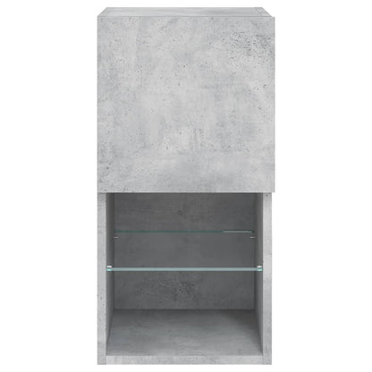 Tv Skříňky S Led Osvětlením 2 Ks Betonově Šedé 30,5X30X60 Cm