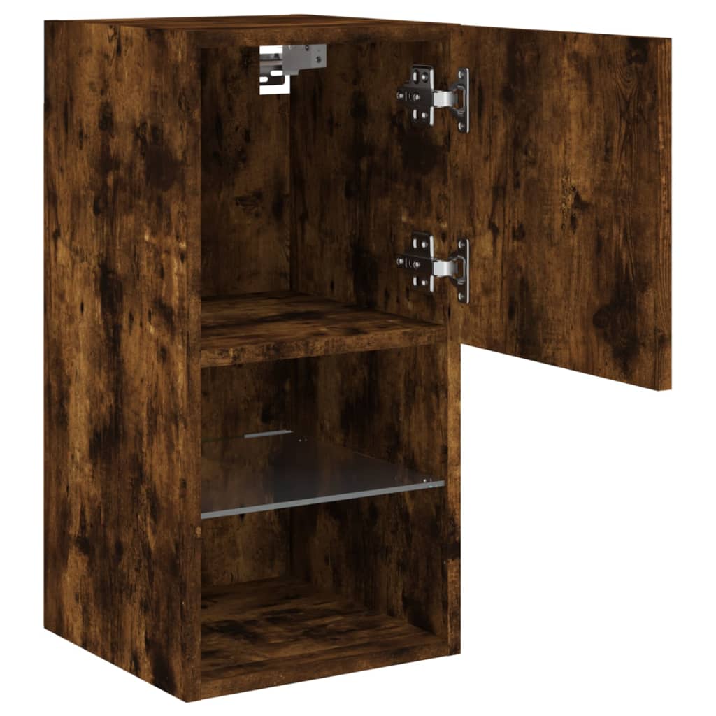 Tv Skříňky S Led Osvětlením 2 Ks Kouřový Dub 30,5 X 30 X 60 Cm