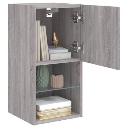 Tv Skříňky S Led Osvětlením 2 Ks Šedé Sonoma 30,5 X 30 X 60 Cm