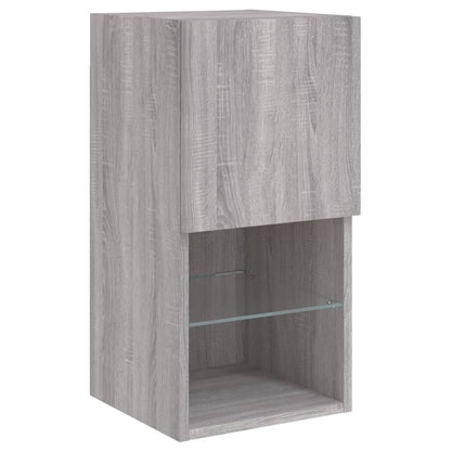 Tv Skříňky S Led Osvětlením 2 Ks Šedé Sonoma 30,5 X 30 X 60 Cm