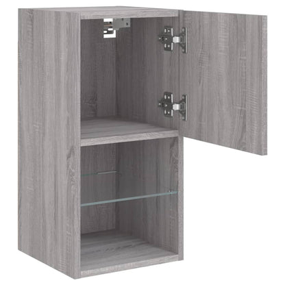 Tv Skříňky S Led Osvětlením 2 Ks Šedé Sonoma 30,5 X 30 X 60 Cm