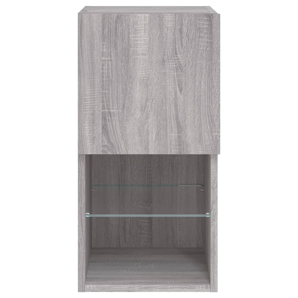 Tv Skříňky S Led Osvětlením 2 Ks Šedé Sonoma 30,5 X 30 X 60 Cm