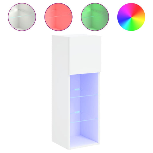 Tv Skříňka S Led Osvětlením Bílá 30,5 X 30 X 90 Cm