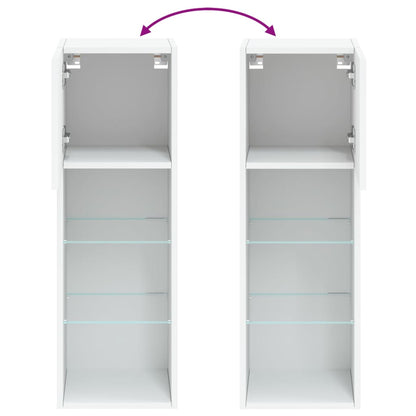 Tv Skříňka S Led Osvětlením Bílá 30,5 X 30 X 90 Cm