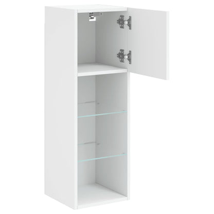 Tv Skříňka S Led Osvětlením Bílá 30,5 X 30 X 90 Cm