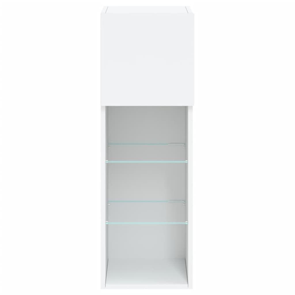 Tv Skříňka S Led Osvětlením Bílá 30,5 X 30 X 90 Cm