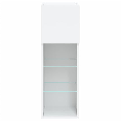 Tv Skříňka S Led Osvětlením Bílá 30,5 X 30 X 90 Cm