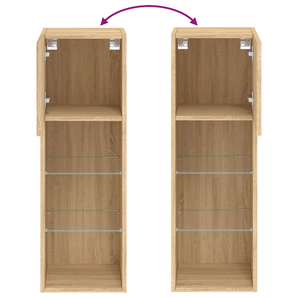 Tv Skříňka S Led Osvětlením Dub Sonoma 30,5 X 30 X 90