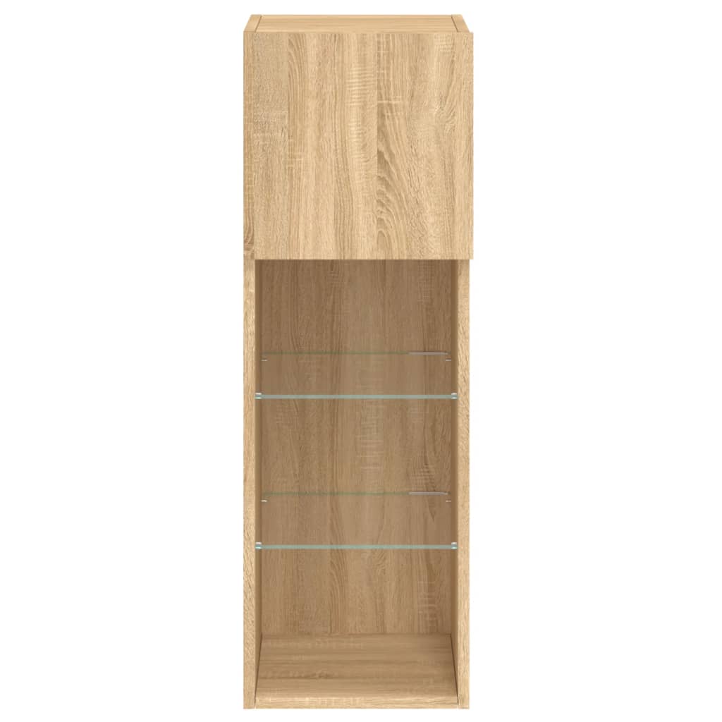 Tv Skříňka S Led Osvětlením Dub Sonoma 30,5 X 30 X 90