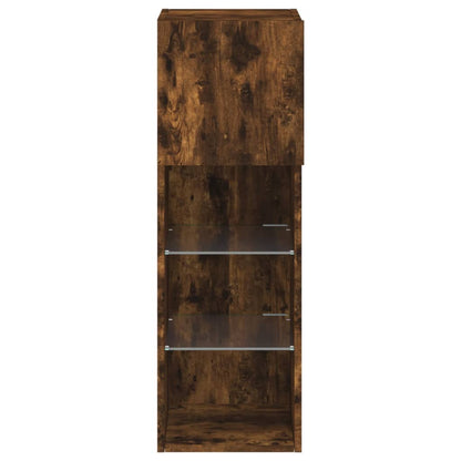 Tv Skříňka S Led Osvětlením Kouřový Dub 30,5 X 30 X 90 Cm