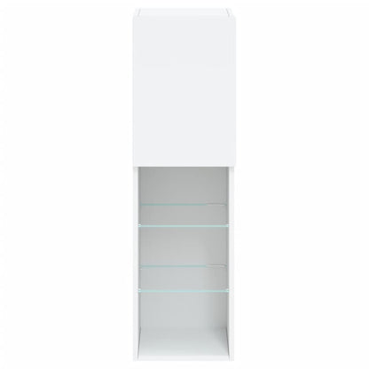 Tv Skříňka S Led Osvětlením Bílá 30,5 X 30 X 102 Cm