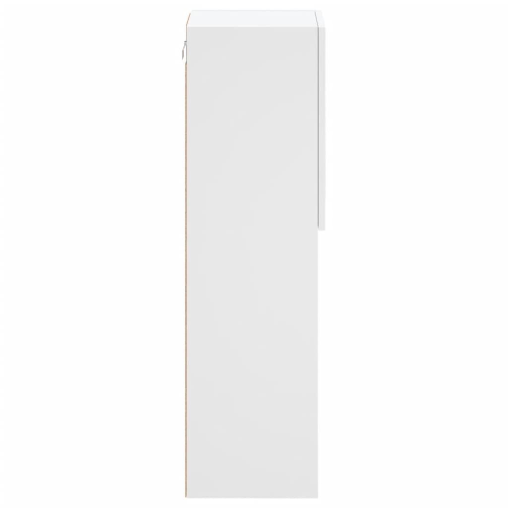 Tv Skříňka S Led Osvětlením Bílá 30,5 X 30 X 102 Cm
