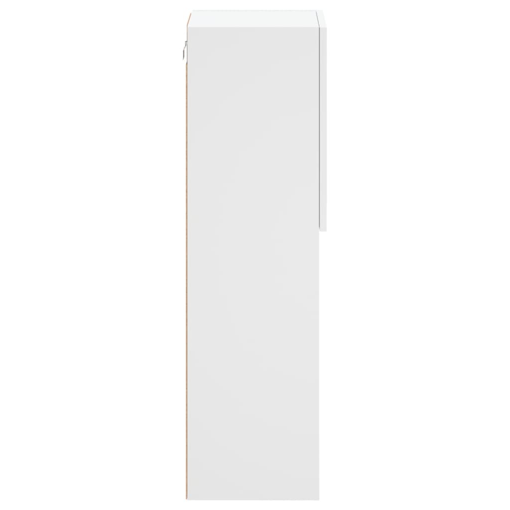 Tv Skříňky S Led Osvětlením 2 Ks Bílé 30,5 X 30 X 102 Cm