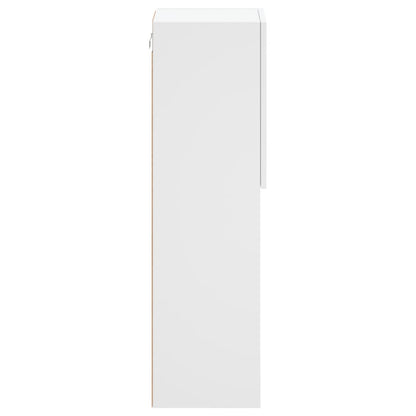 Tv Skříňky S Led Osvětlením 2 Ks Bílé 30,5 X 30 X 102 Cm