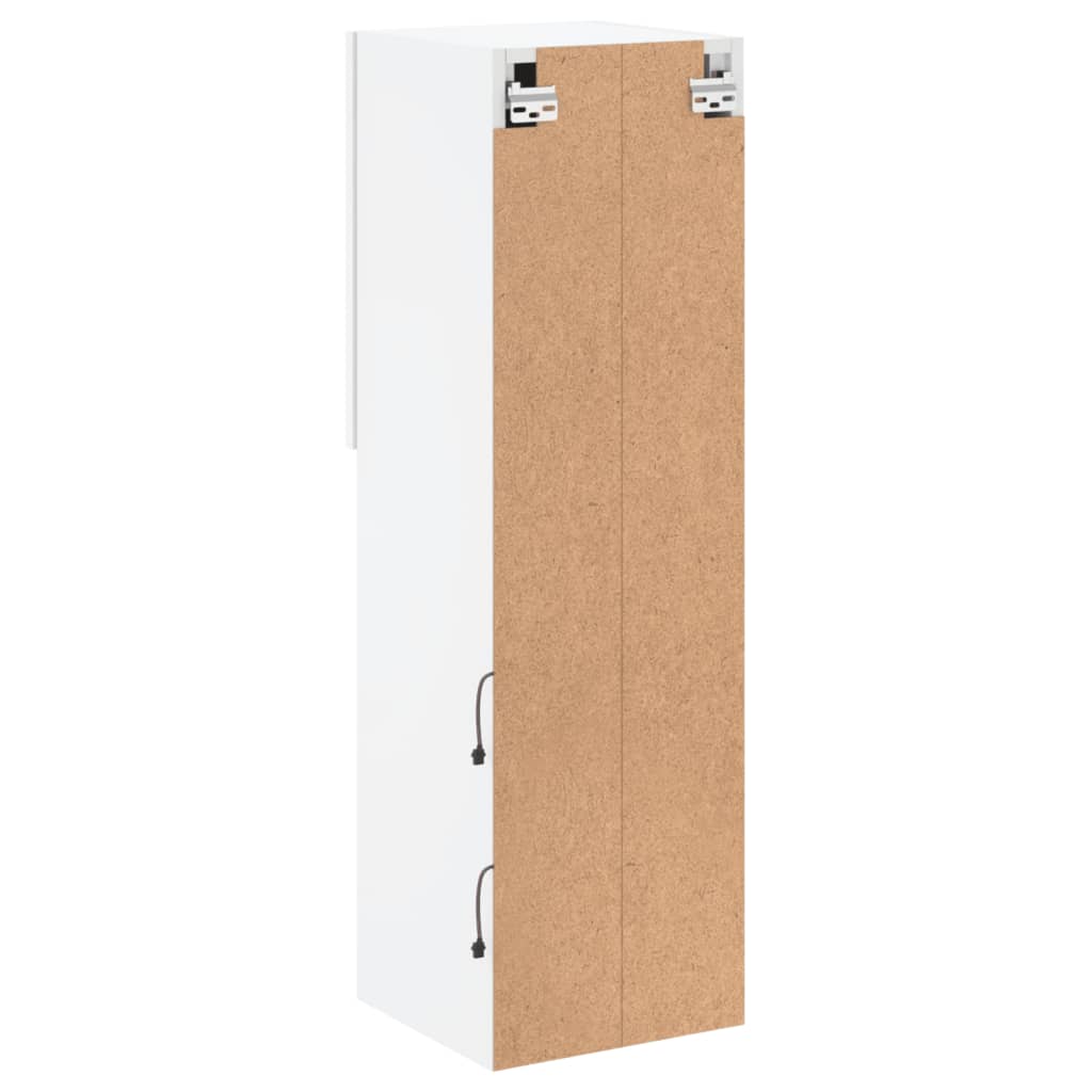 Tv Skříňky S Led Osvětlením 2 Ks Bílé 30,5 X 30 X 102 Cm
