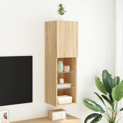 Tv Skříňka S Led Osvětlením Dub Sonoma 30,5 X 30 X 102 Cm