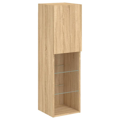 Tv Skříňka S Led Osvětlením Dub Sonoma 30,5 X 30 X 102 Cm