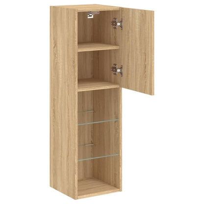 Tv Skříňka S Led Osvětlením Dub Sonoma 30,5 X 30 X 102 Cm