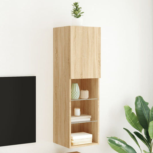 Tv Skříňka S Led Osvětlením Dub Sonoma 30,5 X 30 X 102 Cm