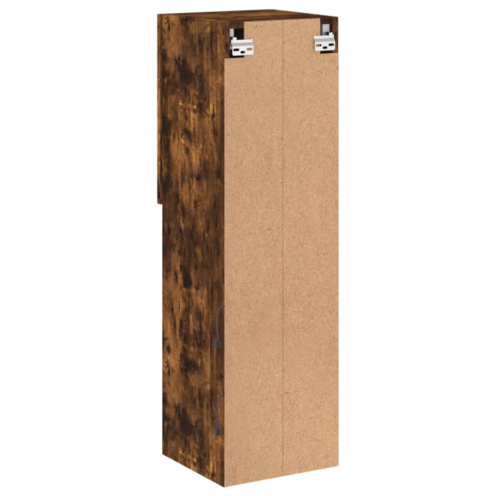 Tv Skříňka S Led Osvětlením Kouřový Dub 30,5 X 30 X 102 Cm