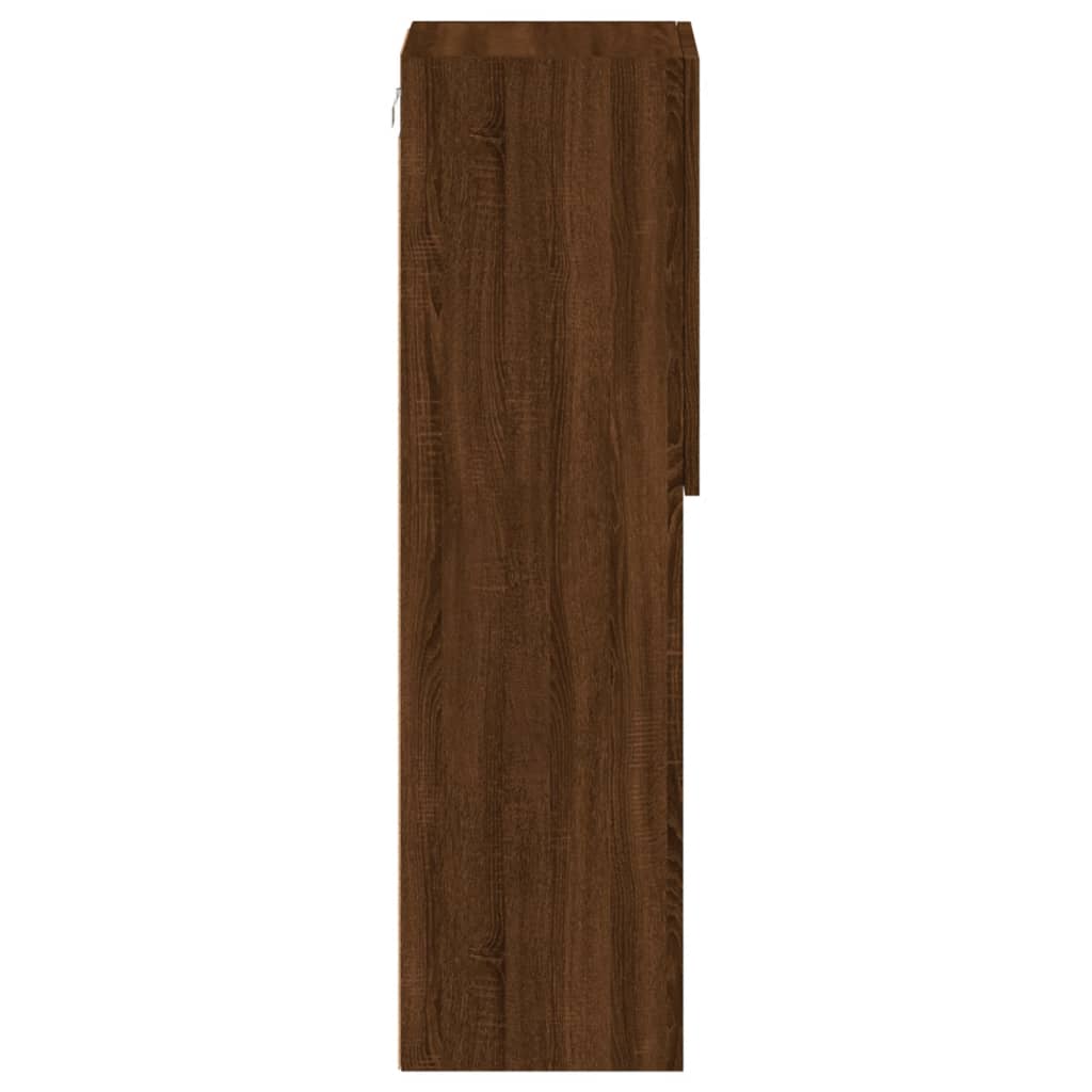 Tv Skříňka S Led Osvětlením Hnědý Dub 30,5 X 30 X 102 Cm
