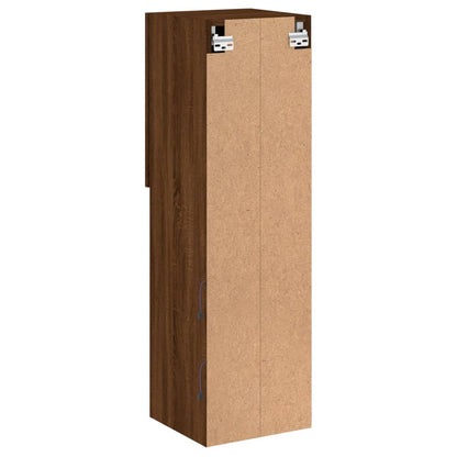 Tv Skříňka S Led Osvětlením Hnědý Dub 30,5 X 30 X 102 Cm