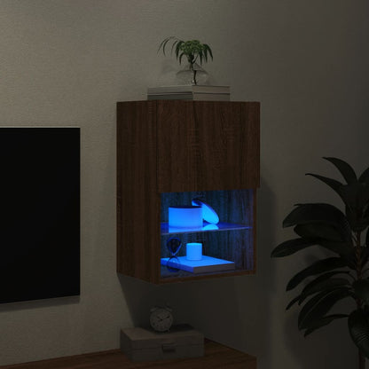 Tv Skříňka S Led Osvětlením Hnědý Dub 40,5 X 30 X 60 Cm