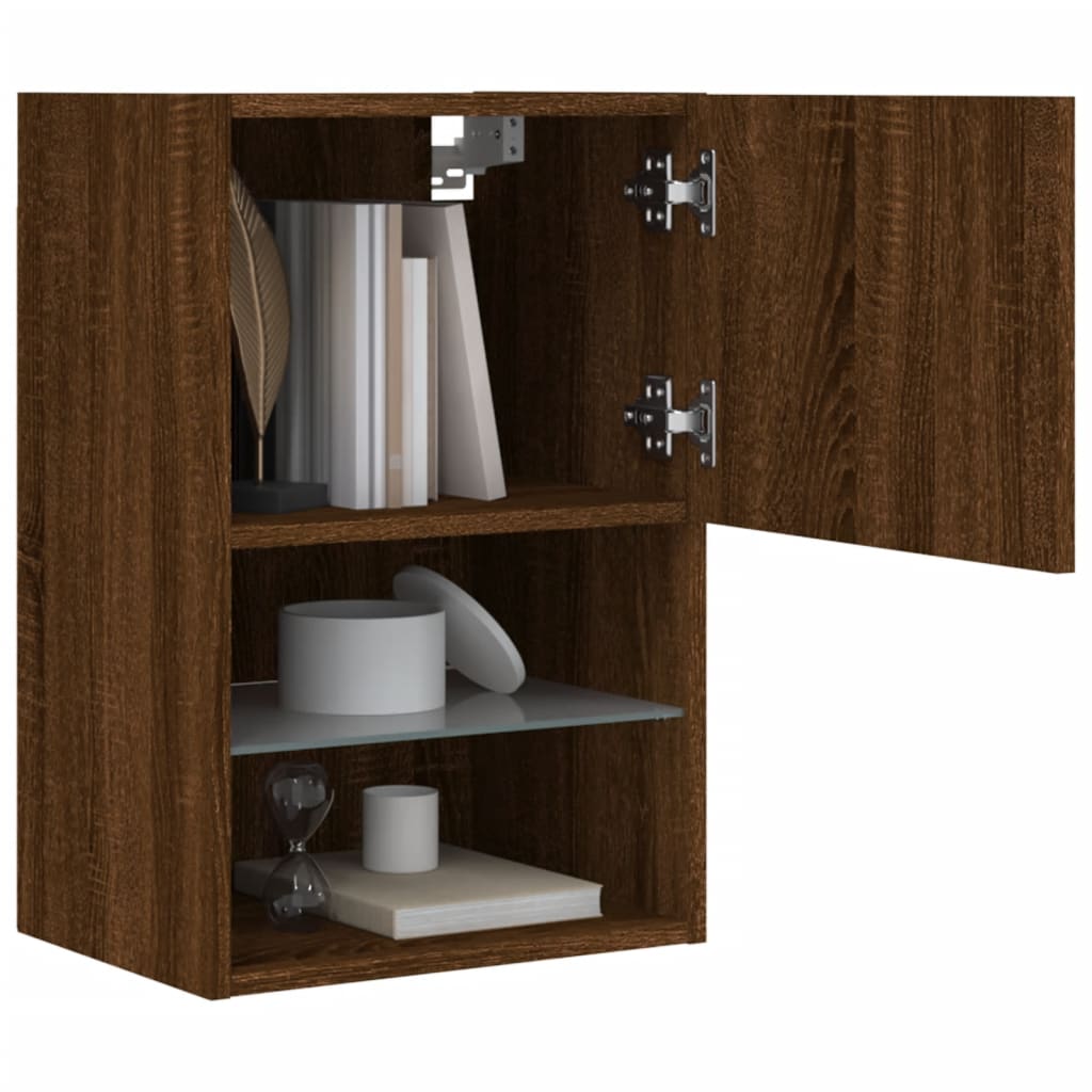 Tv Skříňka S Led Osvětlením Hnědý Dub 40,5 X 30 X 60 Cm