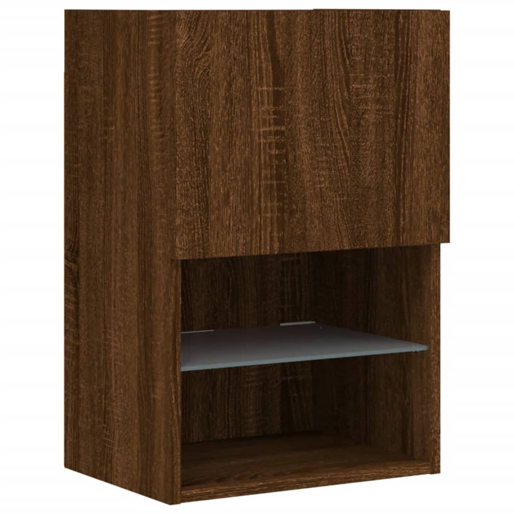 Tv Skříňka S Led Osvětlením Hnědý Dub 40,5 X 30 X 60 Cm