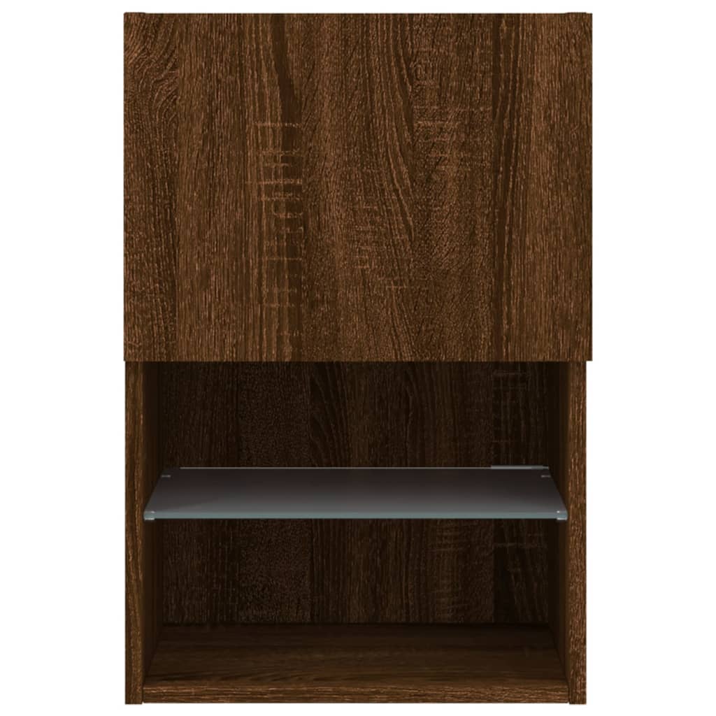 Tv Skříňka S Led Osvětlením Hnědý Dub 40,5 X 30 X 60 Cm
