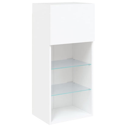 Tv Skříňka S Led Osvětlením Bílá 40,5 X 30 X 90 Cm