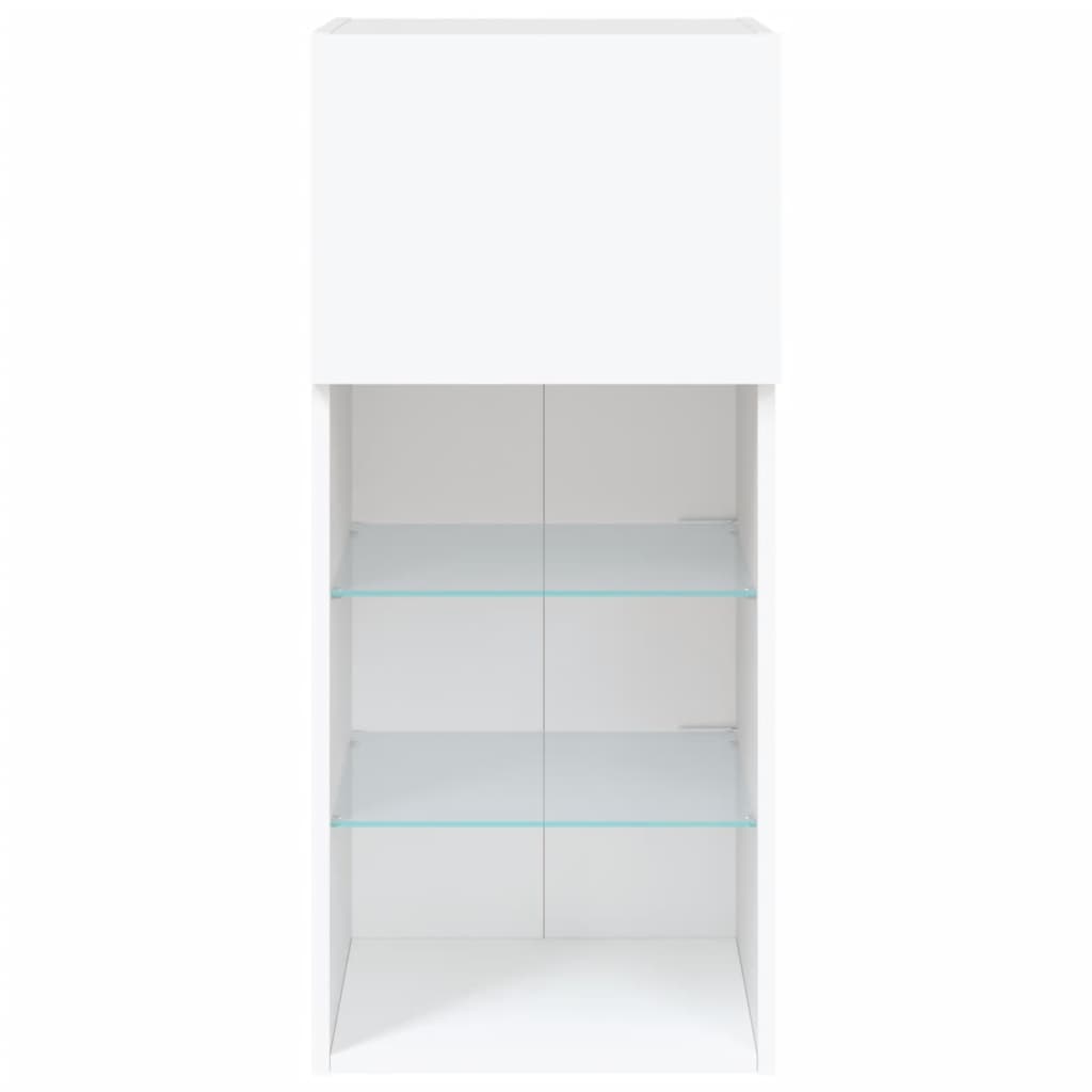 Tv Skříňka S Led Osvětlením Bílá 40,5 X 30 X 90 Cm