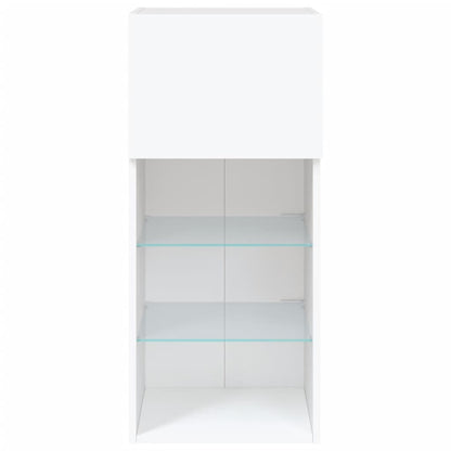 Tv Skříňka S Led Osvětlením Bílá 40,5 X 30 X 90 Cm