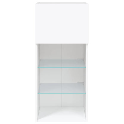 Tv Skříňky S Led Osvětlením 2 Ks Bílé 40,5 X 30 X 90 Cm
